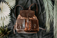 Load image into Gallery viewer, Tribal Canvas & Leather Backpack