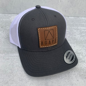 Charcoal/White Snapback Logo Hat