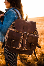 Load image into Gallery viewer, Tribal Canvas &amp; Leather Backpack