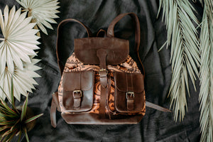 álvaro agape leather backpack Tribal Canvas & Leather Backpack – agapeco