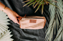 Load image into Gallery viewer, Canvas Leather mix Dopp kit